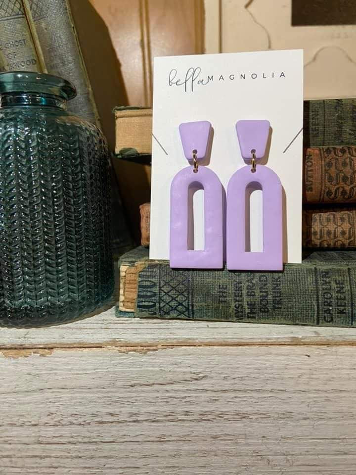 Purple Aztec earrings